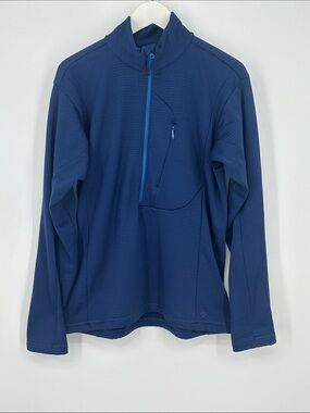 MEC Men's Navy Half-Zip Polartec Pullover Sweater - Size Medium